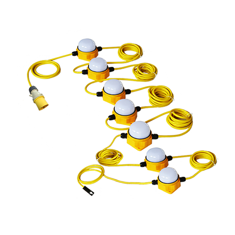 LED temporary work light string