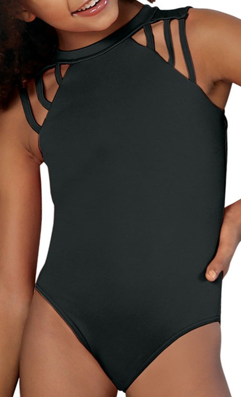 Ladies leotard with straps shoulder inset-dancewear/show/costume