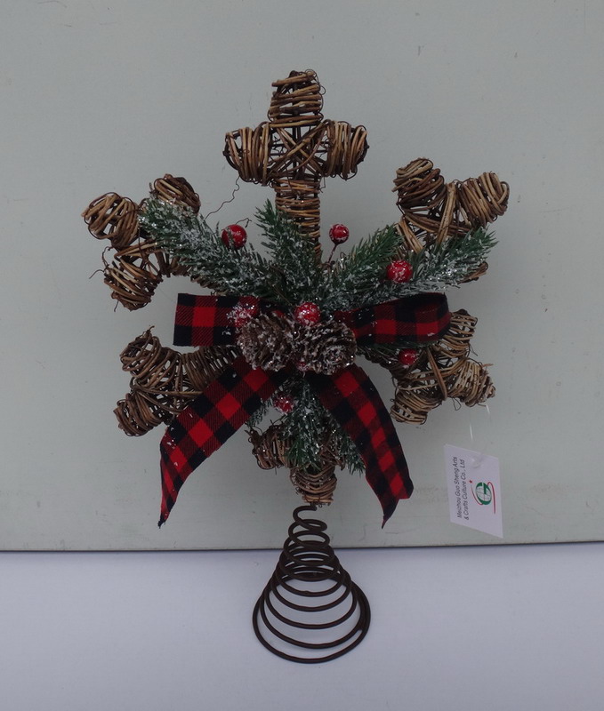 Rattan Snowflake Tree Topper