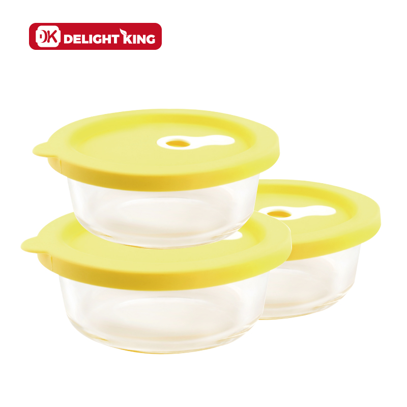 Glass food container