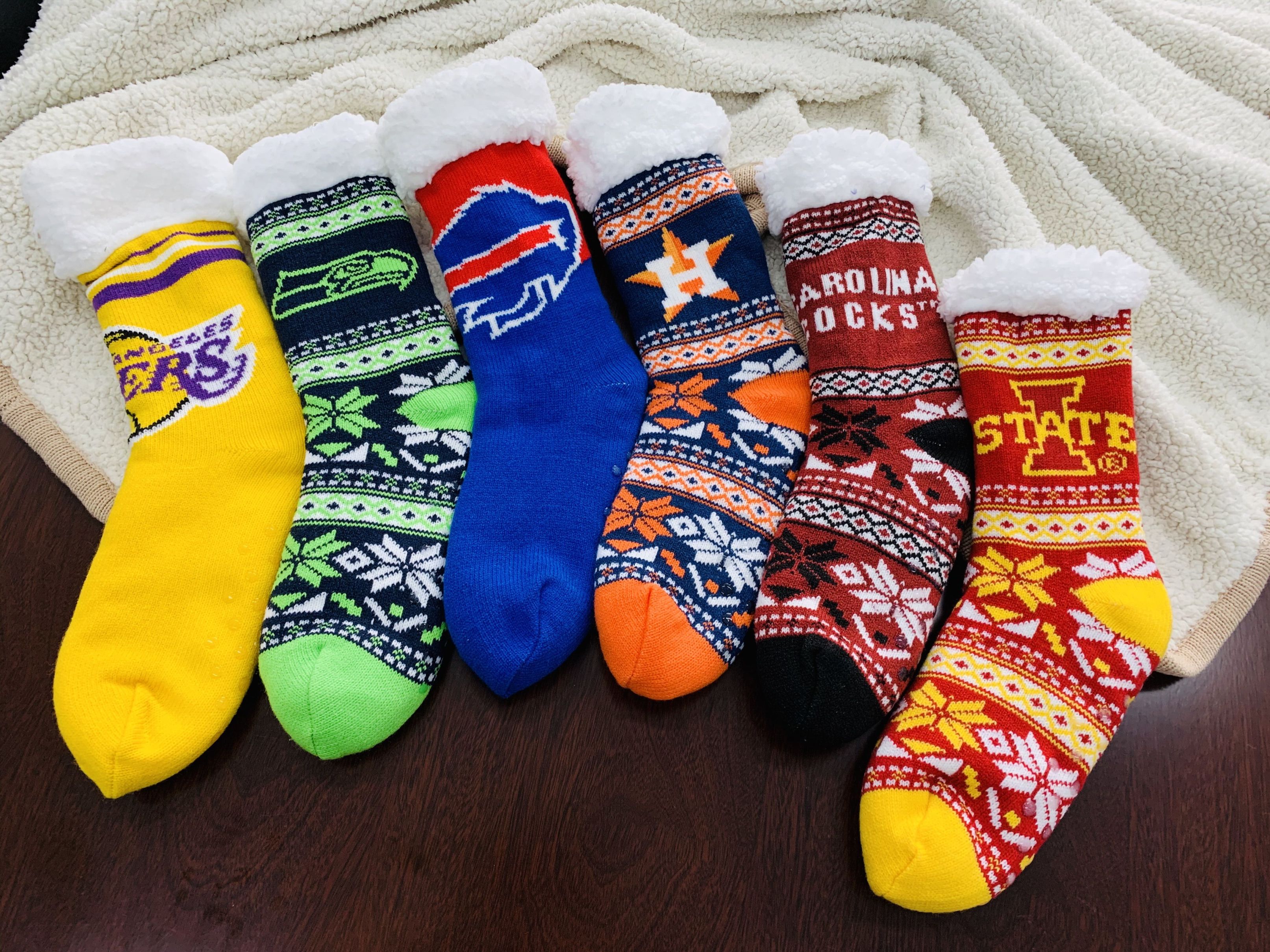 lamb wool double-deck sock