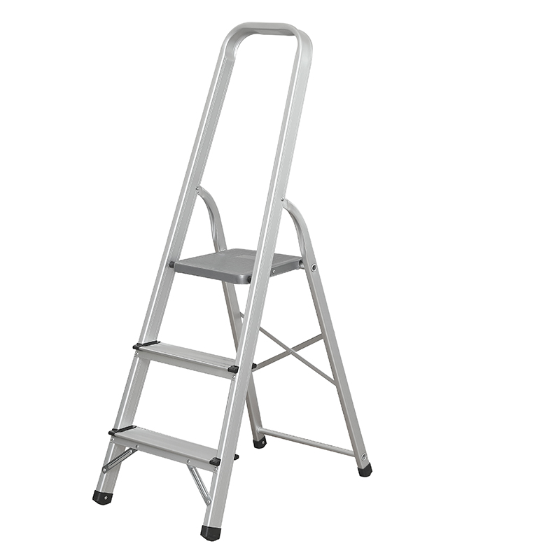 Comfortable 3 treads aluminium step ladders with EN131 certificate