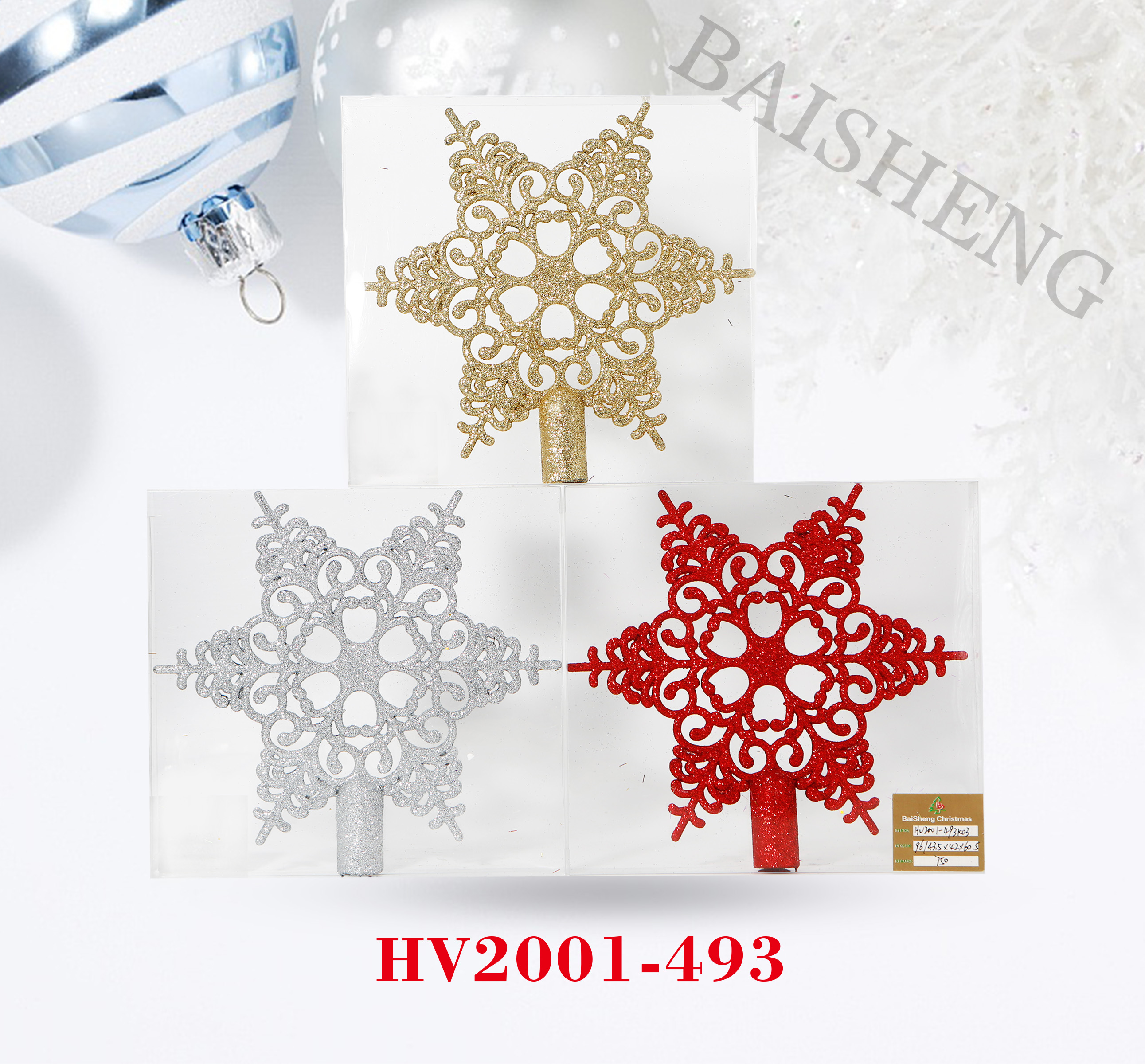 20cm Painted Christmas Decorations Christmas Balls, 1 Pcs In PVC Box