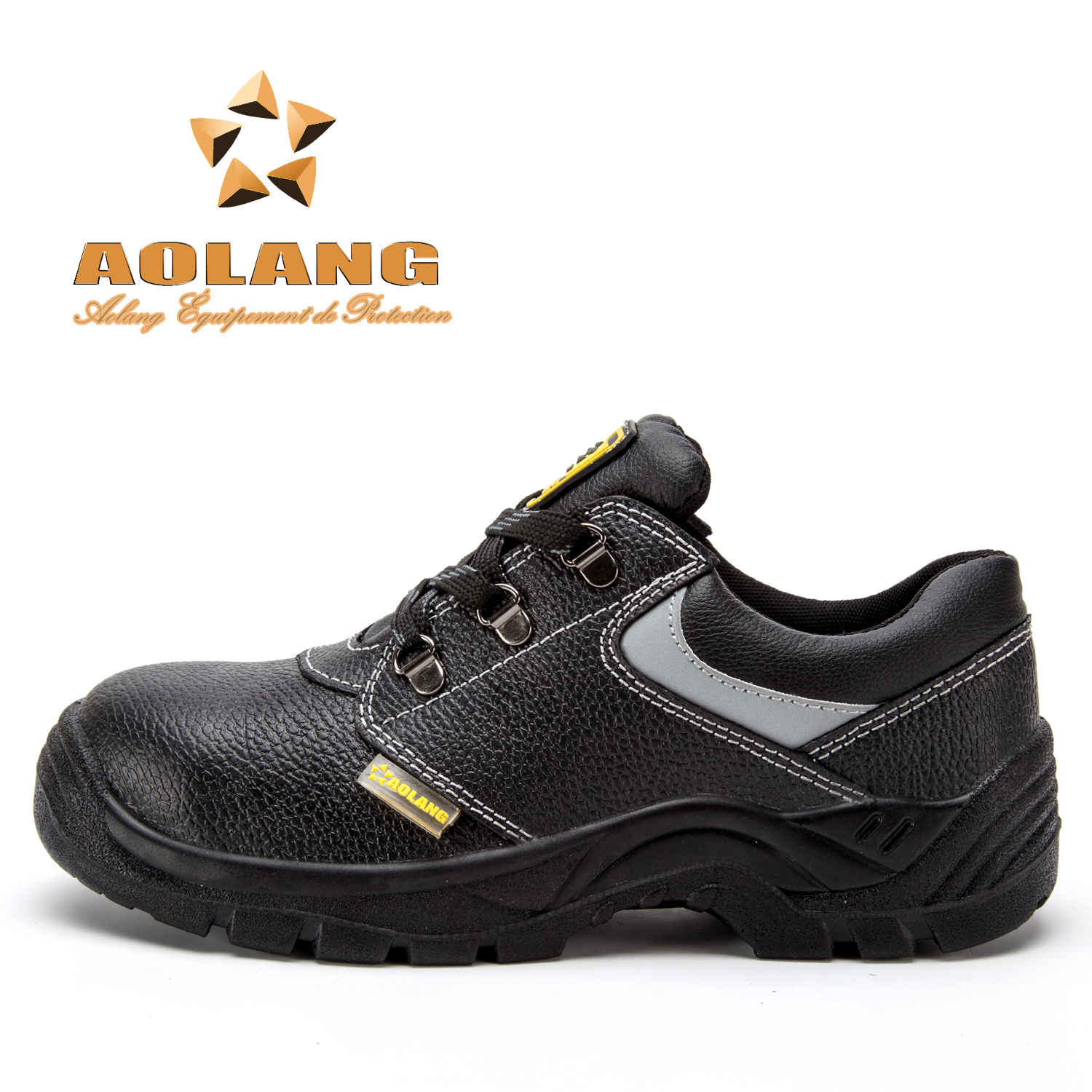 HL-A016 black PU injection industrial safety shoes