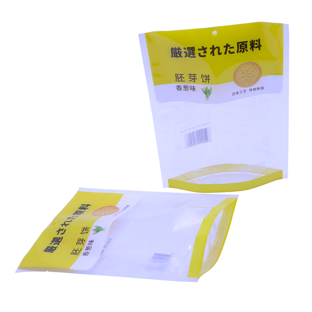 Food grade biscuits packaging bags with clear window