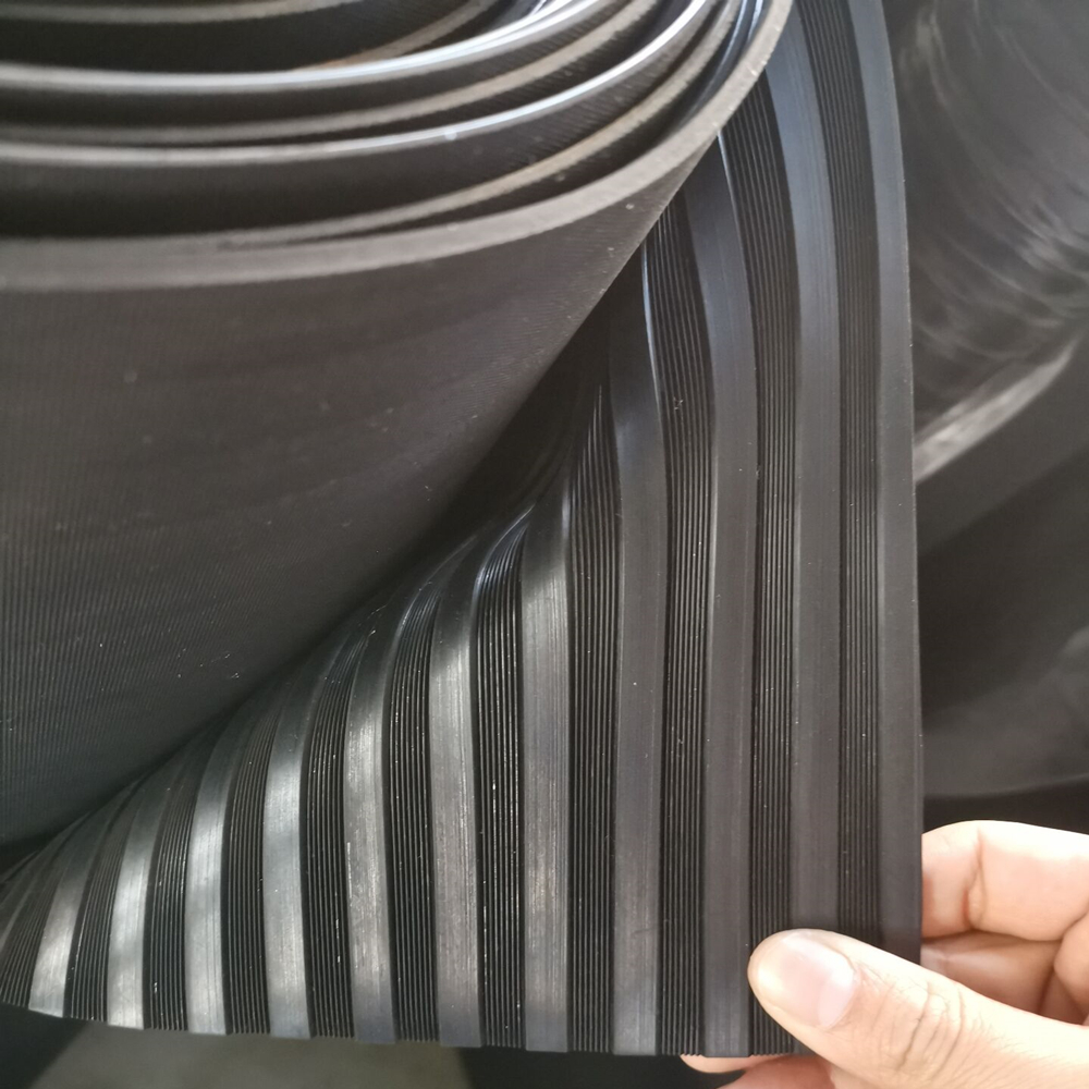 Custom Made American Ribbed Rubber Sheet