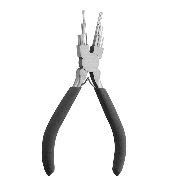 6-in-1 looping step bail making round nose jewelry pliers
