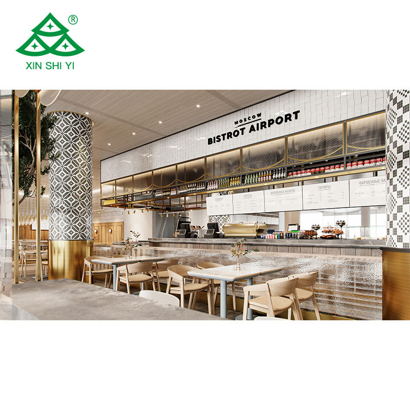 Light Luxury Hotel Dining Furniture Customized Bar Counter and Chairs
