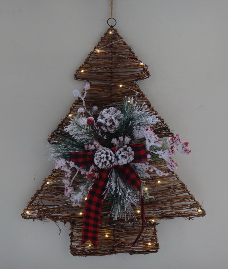 Rattan Tree Wall Decor With LED 20 Lights