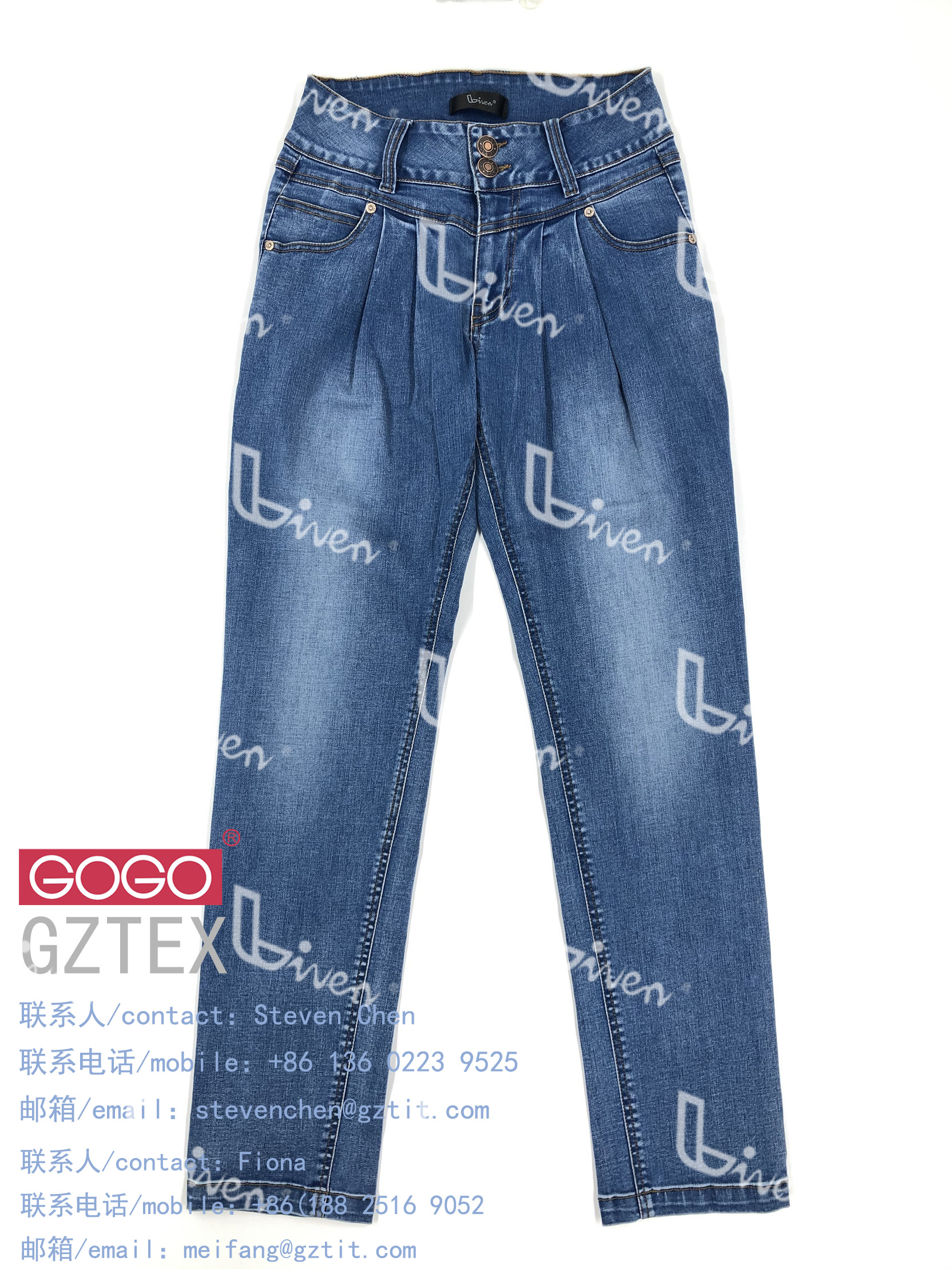 Ladies denim pants