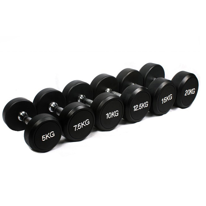 Round Rubber Dumbbells