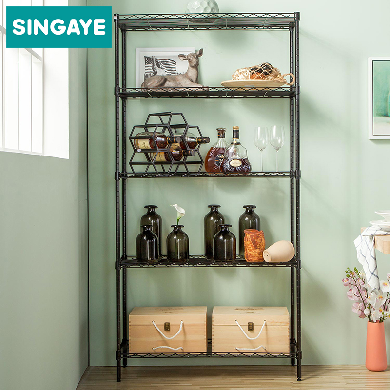 NSF Certified Storage Shelves Heavy Duty Steel Wire Shelving Unit Garage Rack Kitchen Shelving