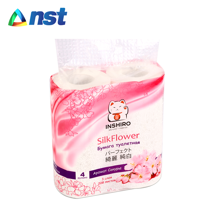 Three layers 100% virgin wood pulp toilet paper NST factory price