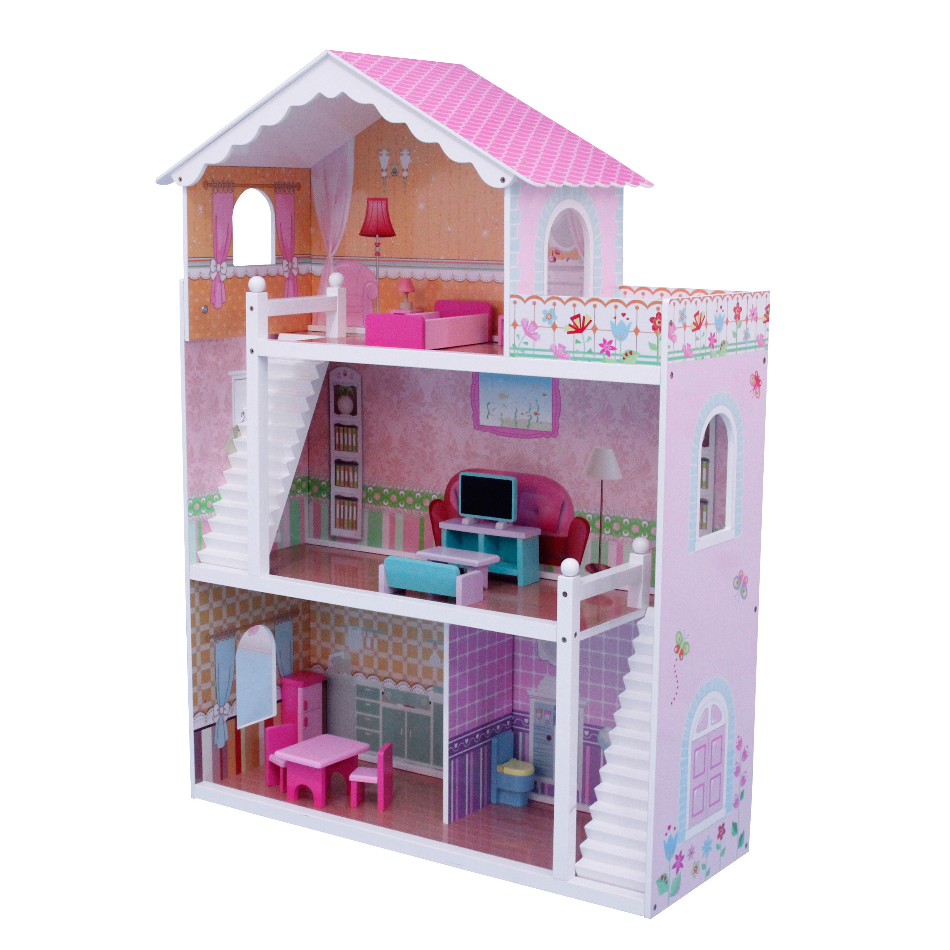 wooden kids doll house