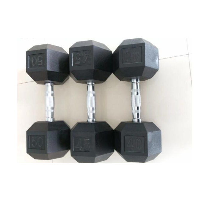 Rubber Hex Dumbbells