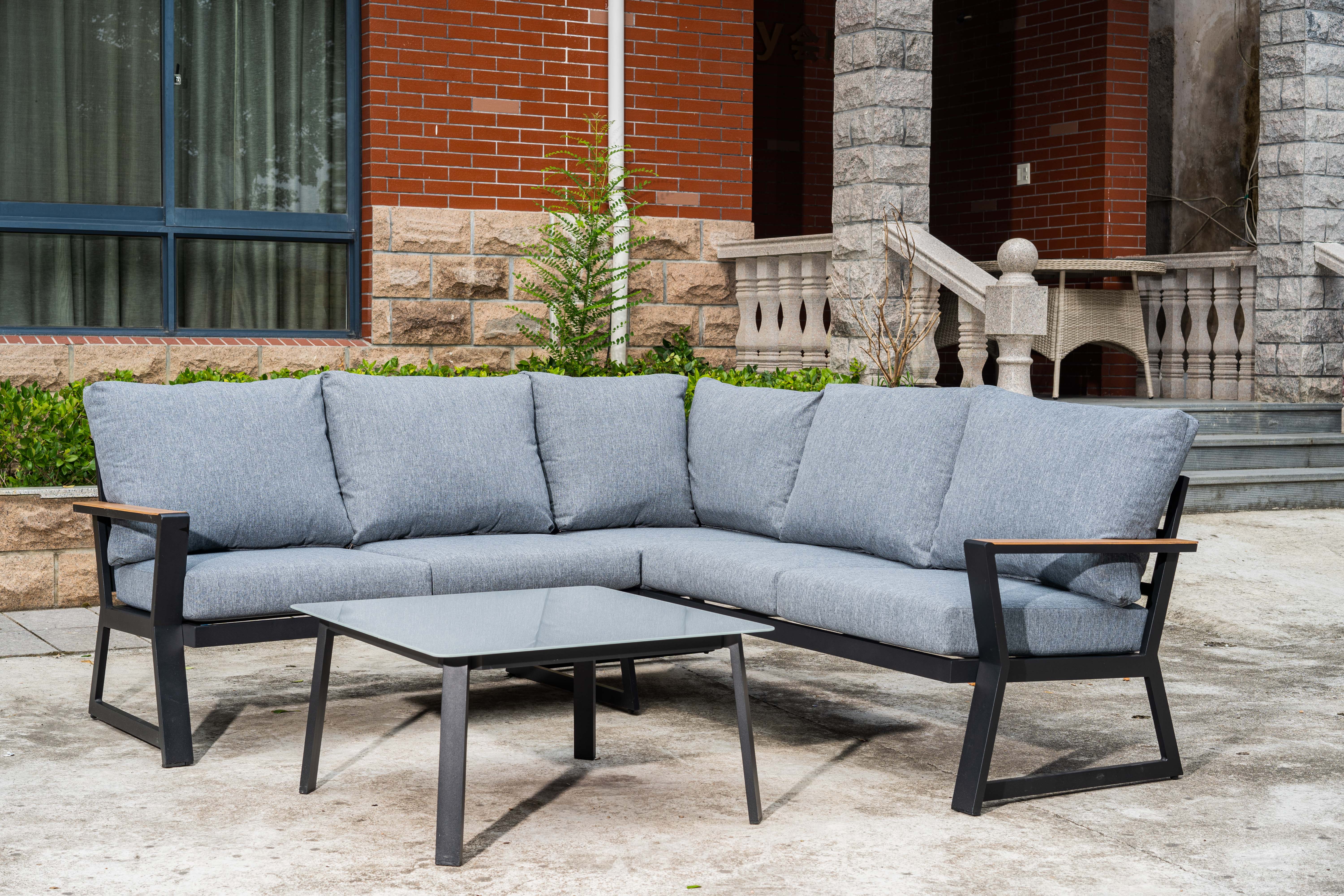 Butterfly 3pcs Aluminium corner Sofa Set-KD