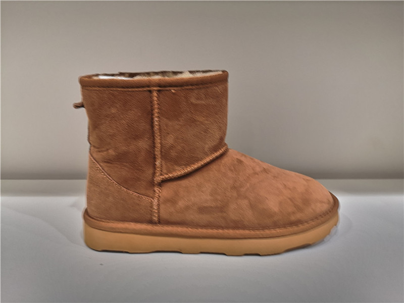 Ladies Fashion Sheepskin/Fake fur Snow Boot Winter shoes Water-Resistant Short Boot