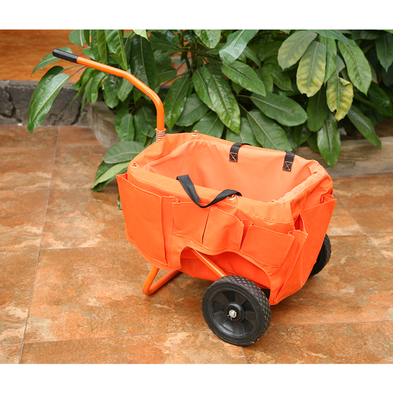 Garden Leaf Cart With Pouch Seperately And Single Handle