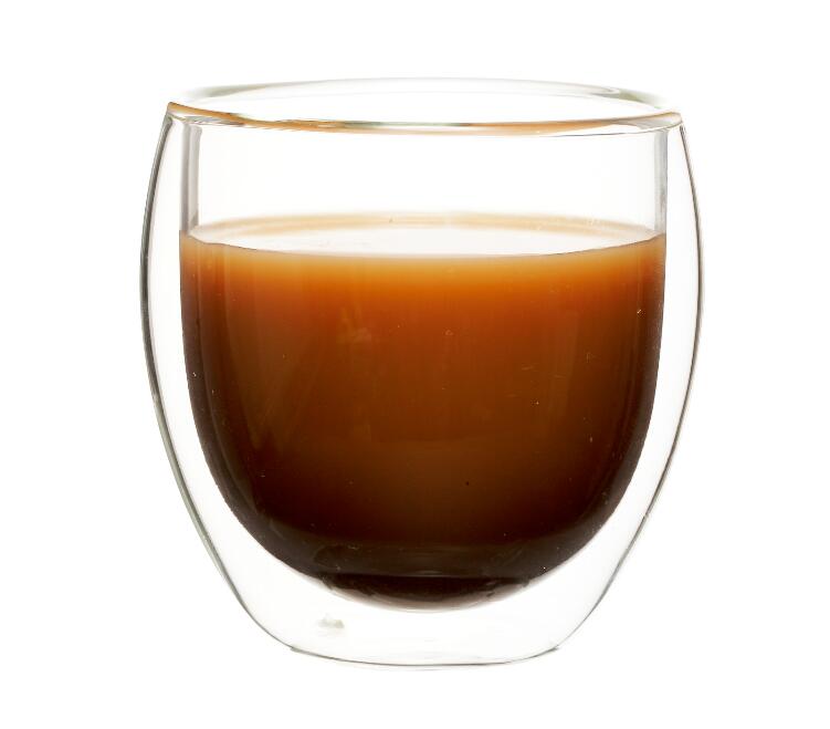 Classical Shape high borosilicate double wall glass coffee cup with EU tests