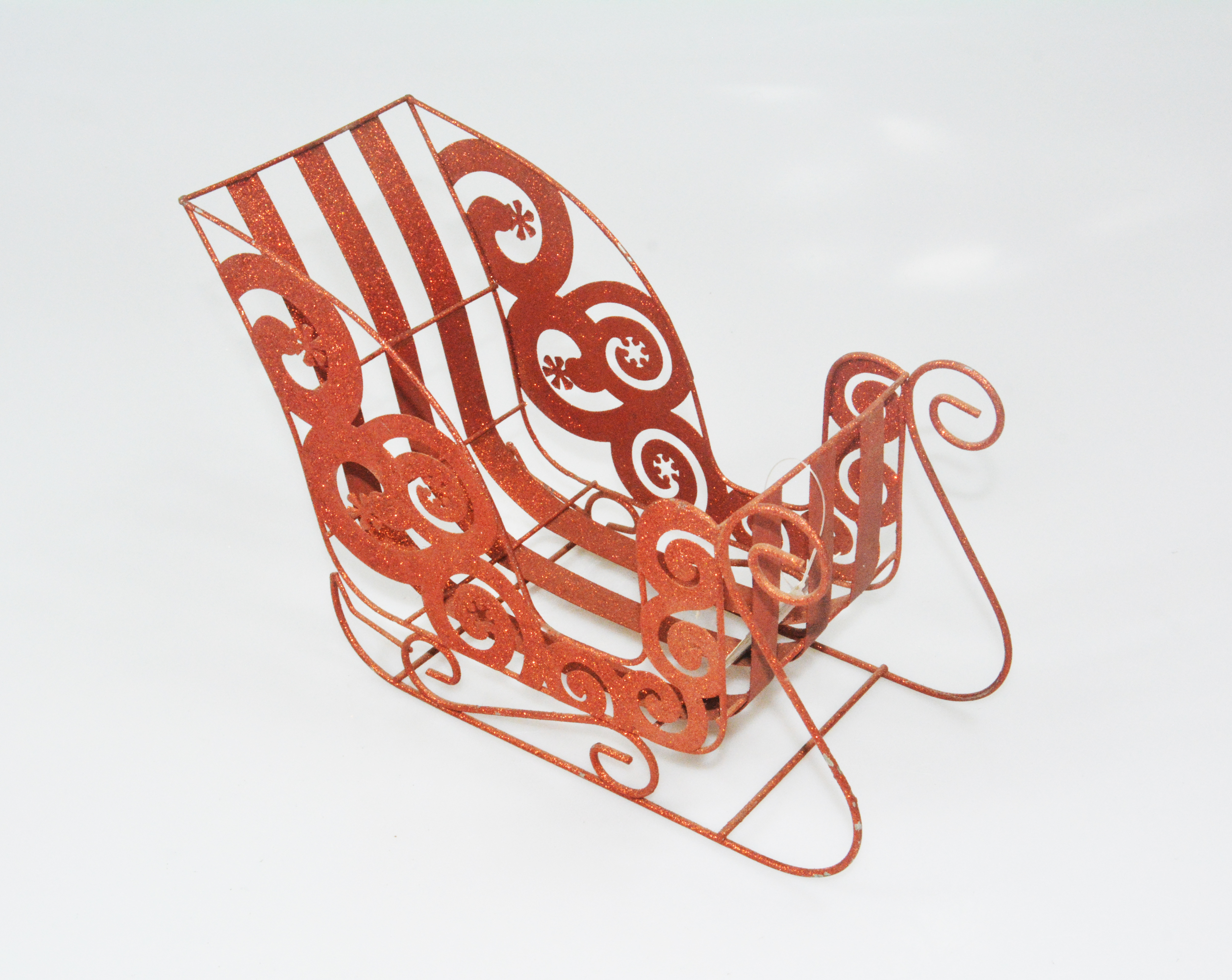 Christmas Metallic Red sleigh car basket