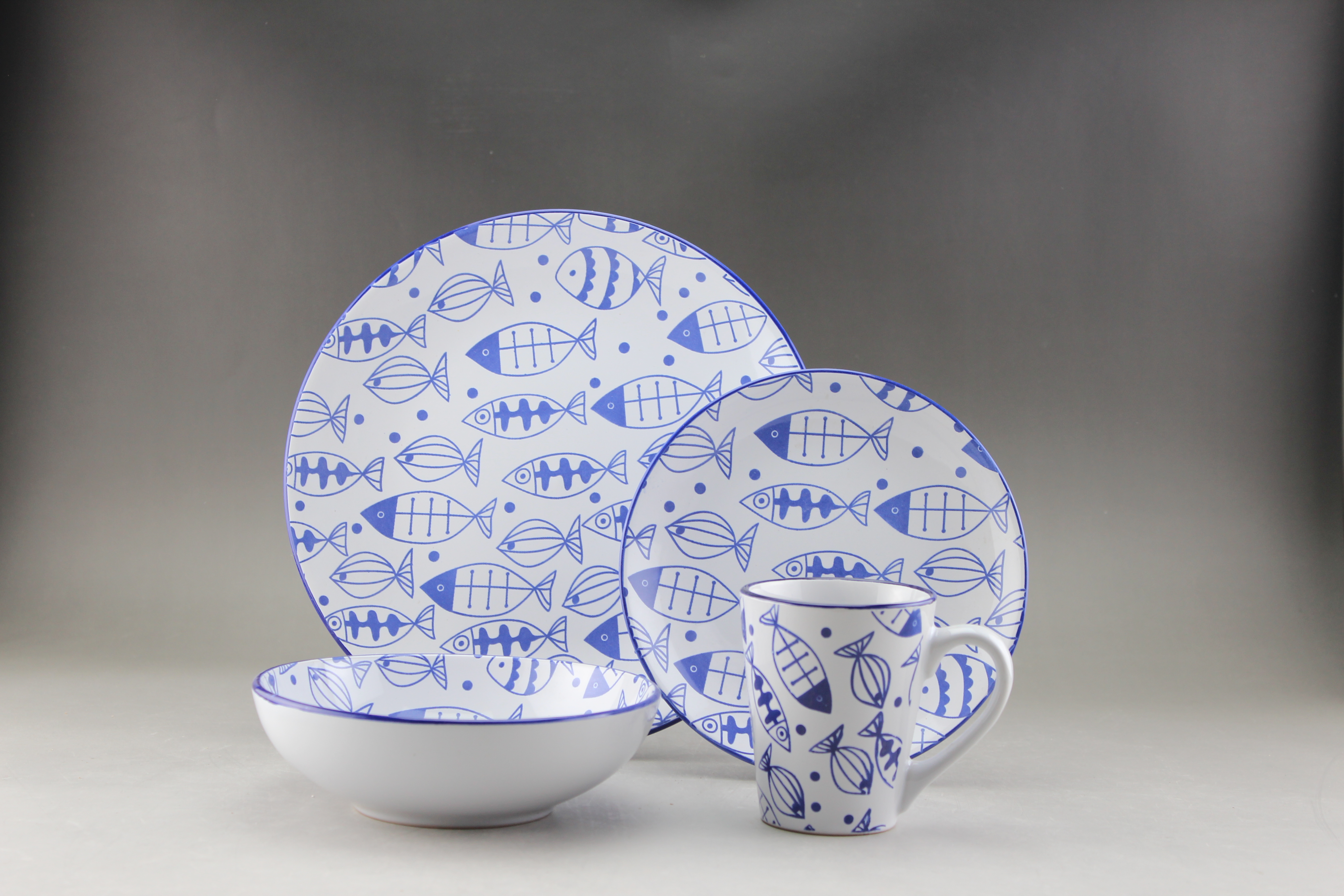 Stoneware Imprinting Dinner Set