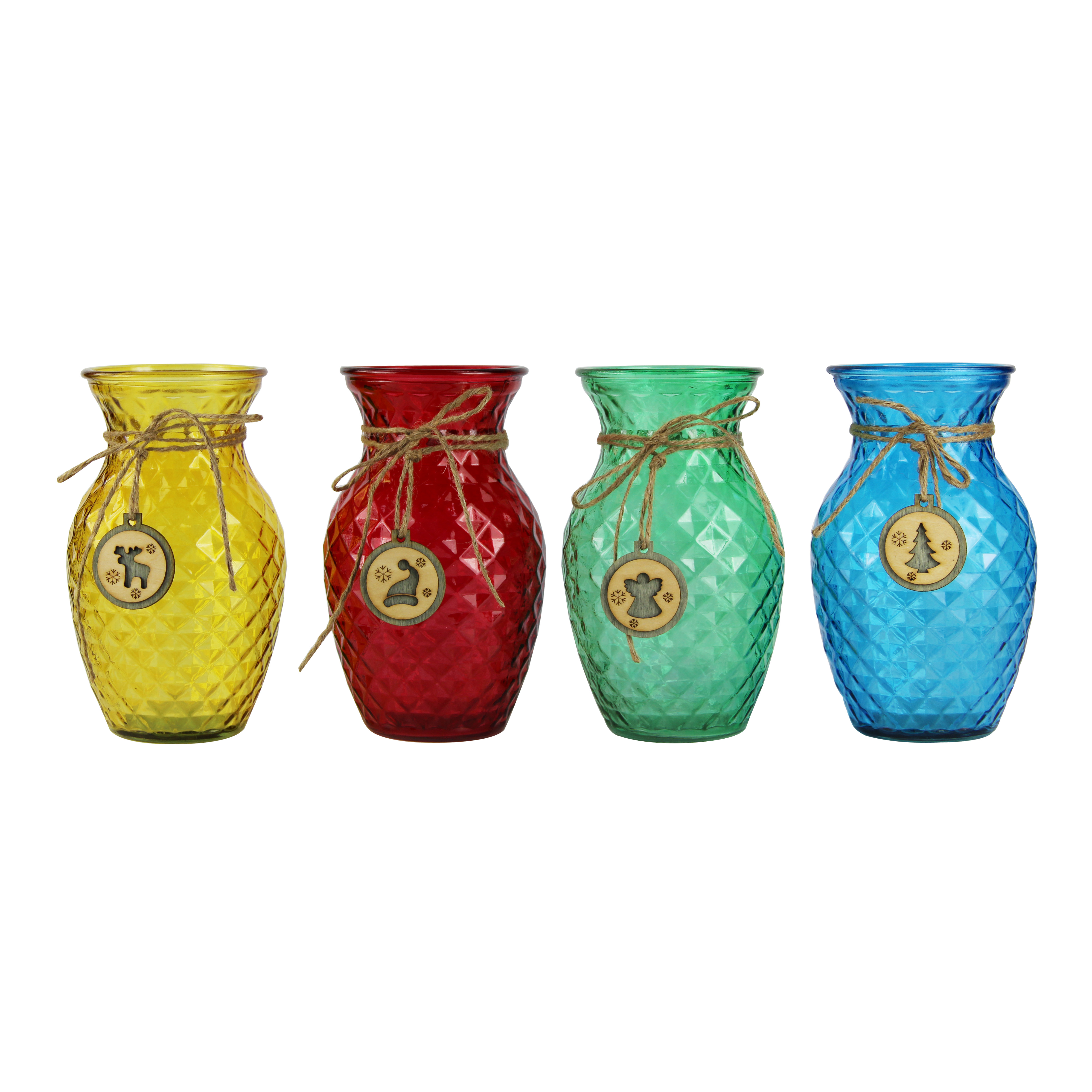Sprayed glass vase