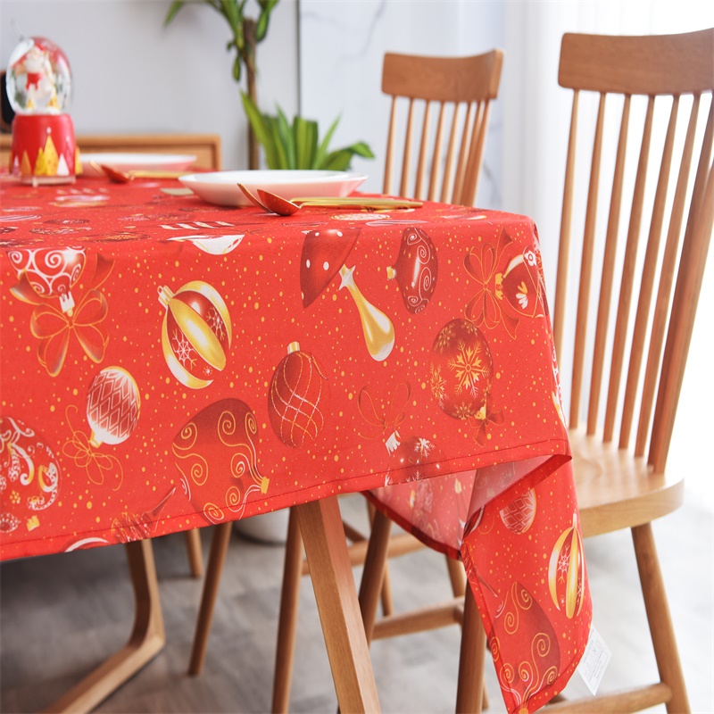 100% polyester plain printed tablecloth for christmas