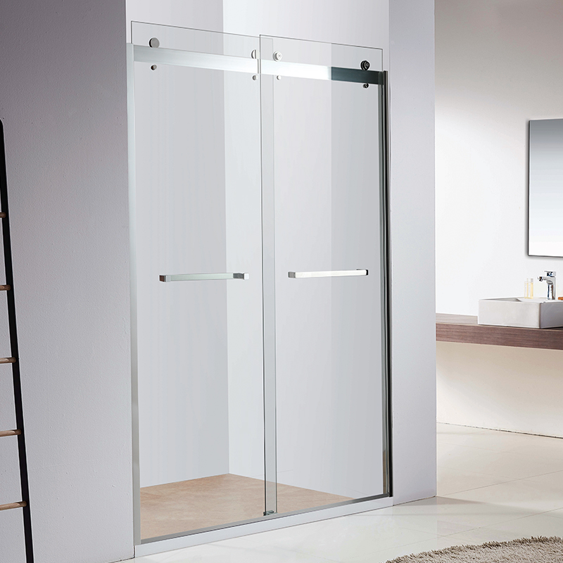 Two moved shower enclosure