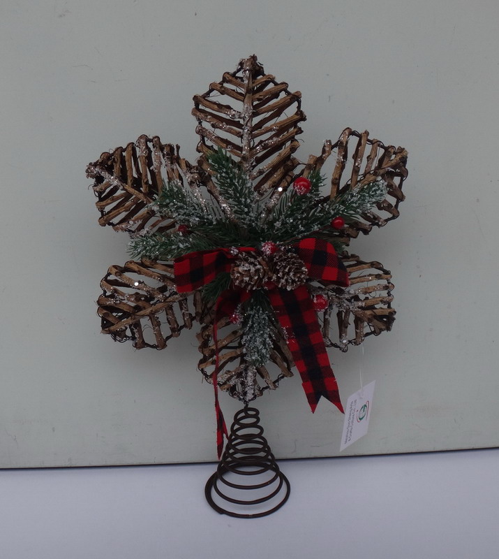 Rattan Snowflake Tree Topper