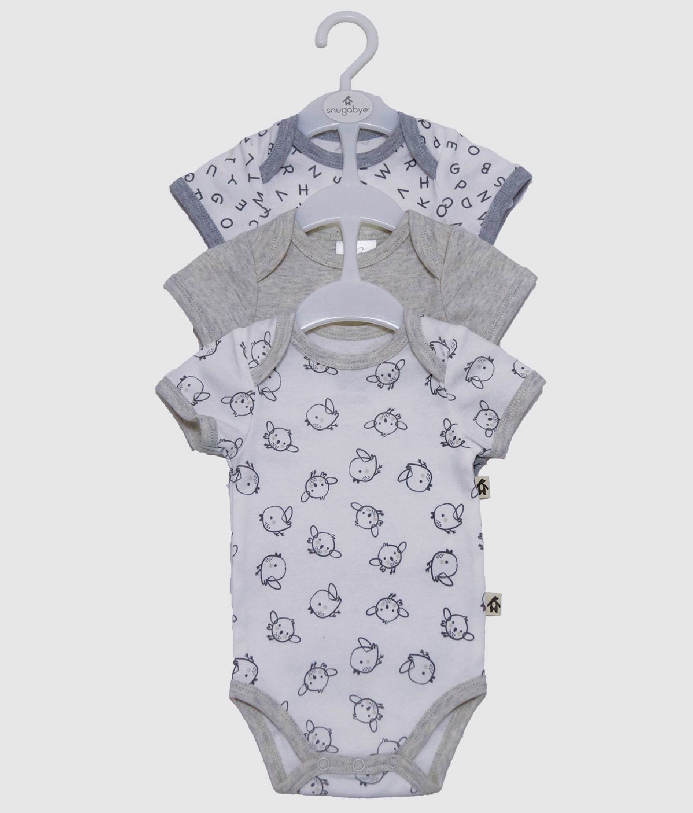 3pk Short Sleeve Bodysuit