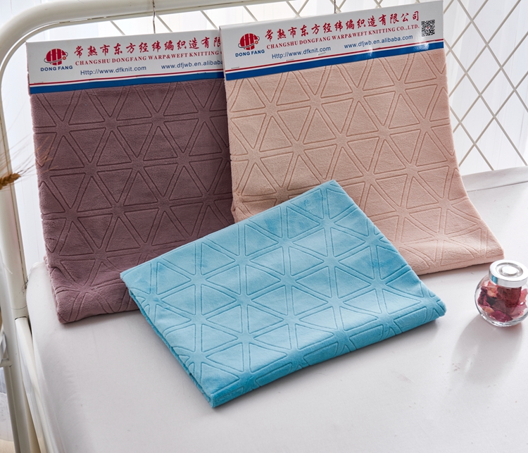 Milk velvet fabric with deep embossed