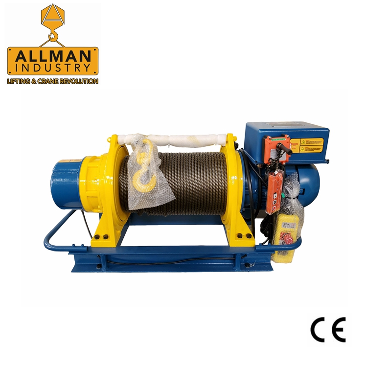 ALLMAN brand 3200kg ×200M Heavy Duty Construction and Mining and Shipbuilding Electric Winch with Remote Control