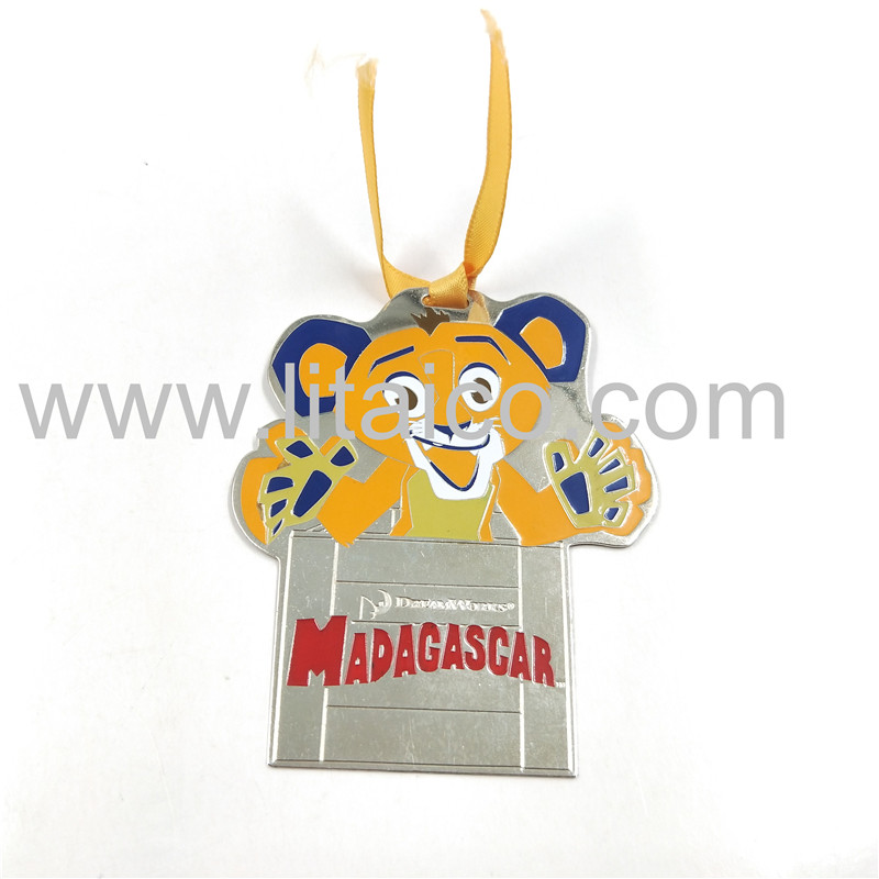 Cartoon tiger Metal bookmark