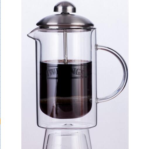 Classical Hand Made French Press For Coffee Marker With stainless steel lid EU standard