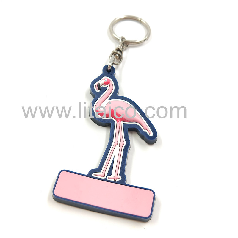 The flamingo PVC Keychain
