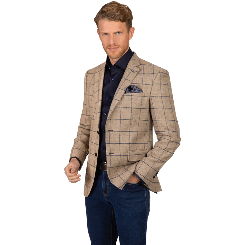 MEN JACKET S PRATO 167121/39 Modern Fit Jacket
