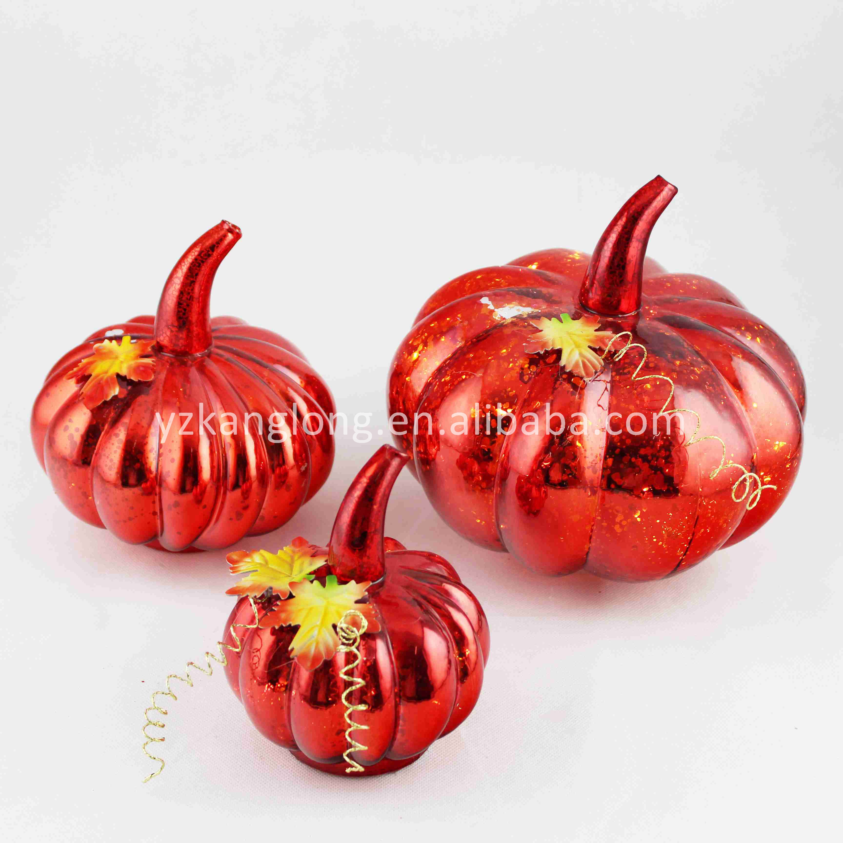 L/M/S size glass electroplated pumpkin