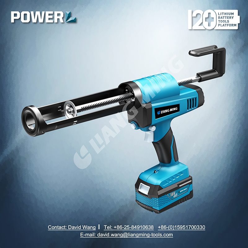 18V lithium battery cordless caulking gun