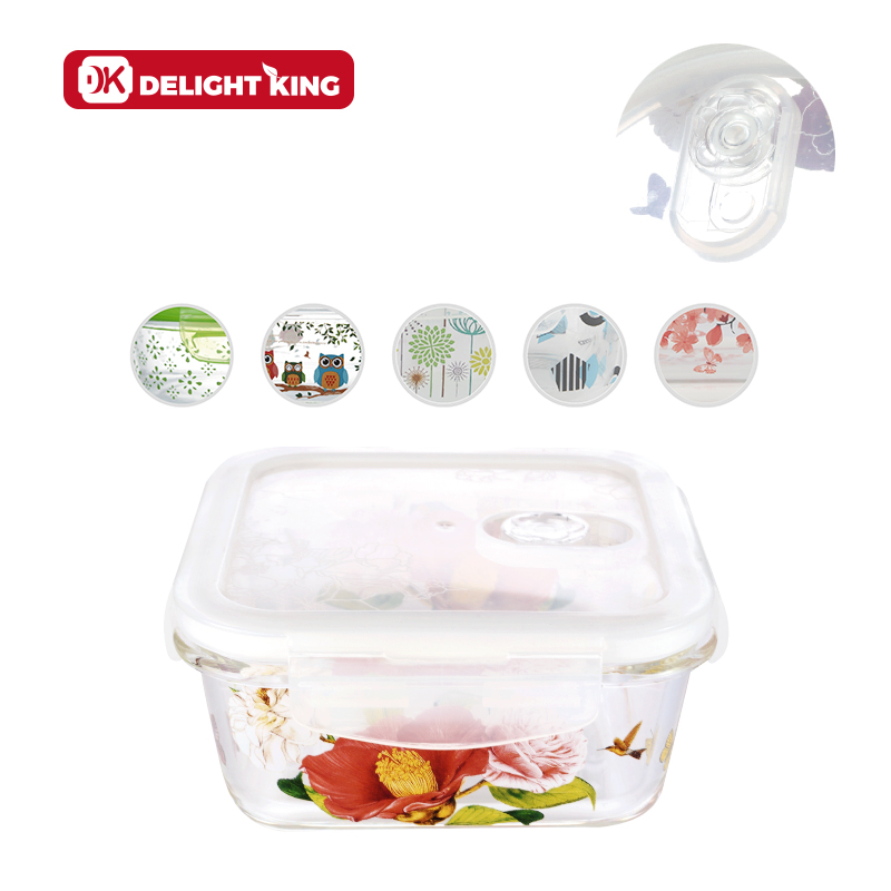 Glass food container
