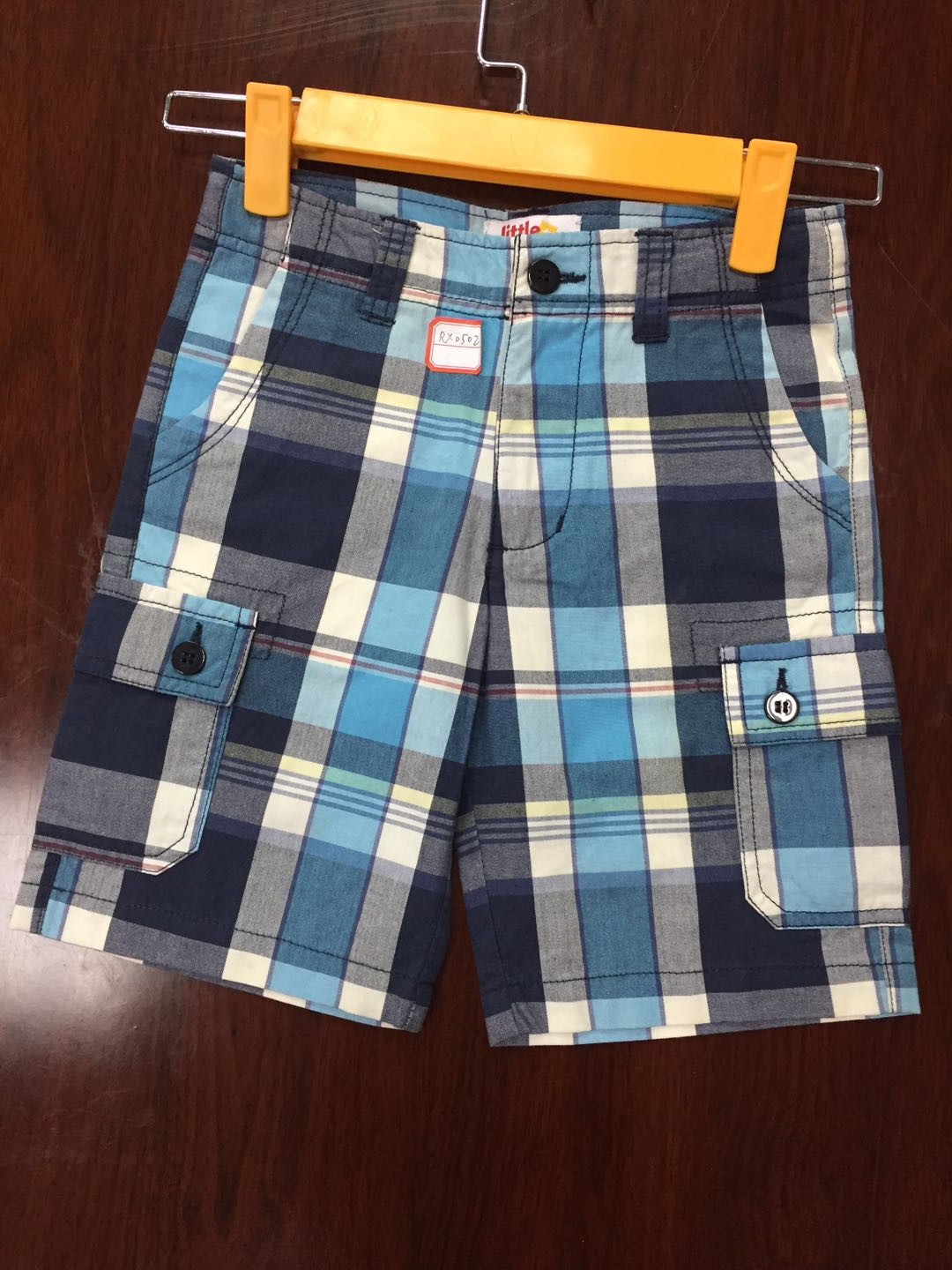 100% cotton yarn-dyed mens short