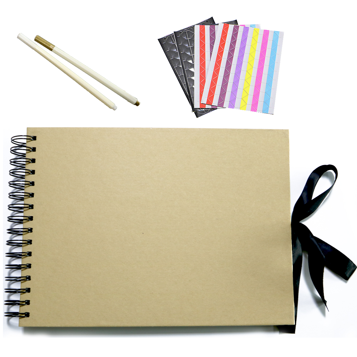 Kraft paper black cardboard scrapbook album