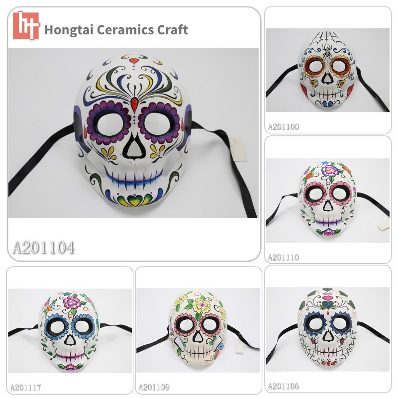 Day of the Dead Mask with Flower DOD Skull mask 00-04-06-09-10-17