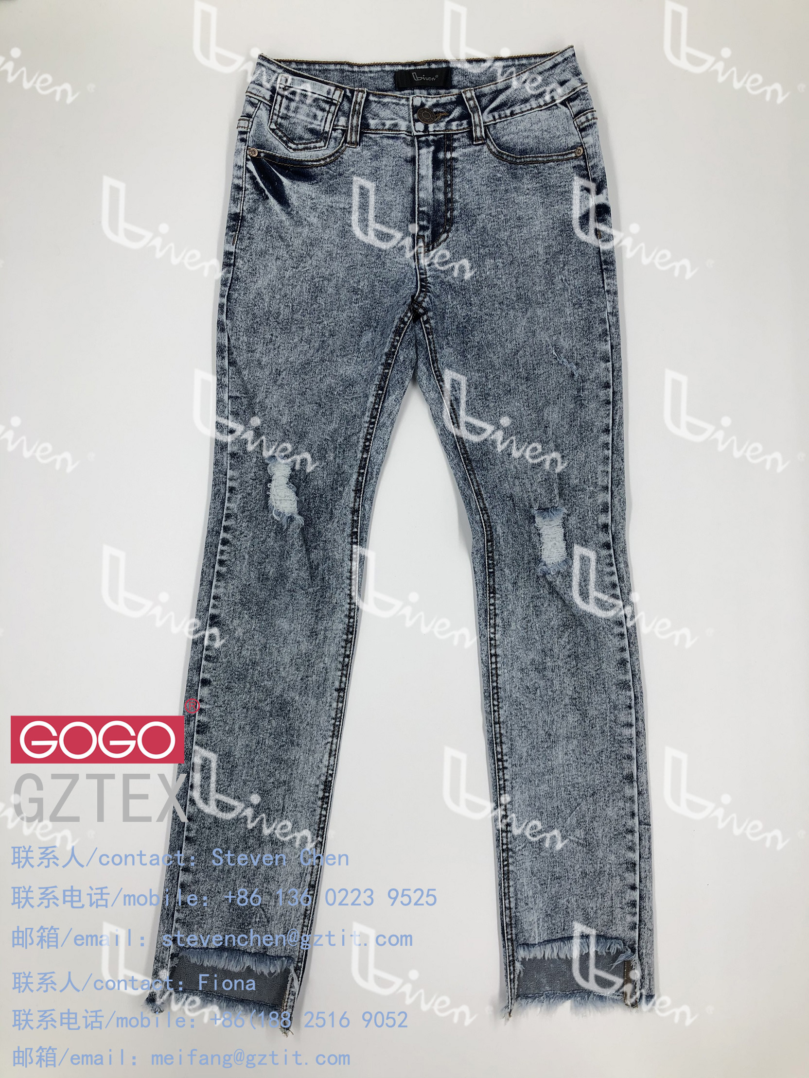 Ladies denim pants