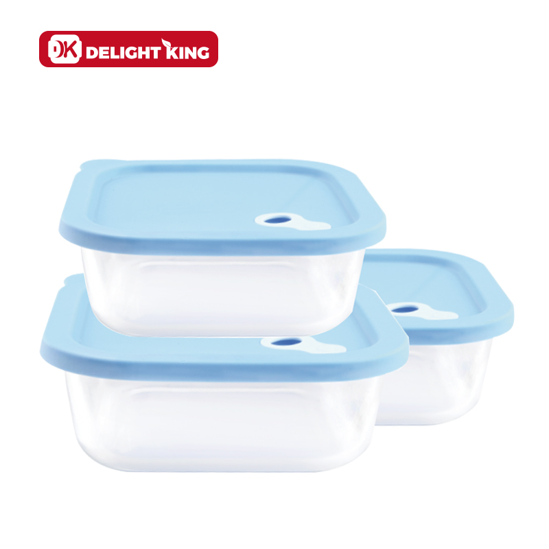 Glass food container