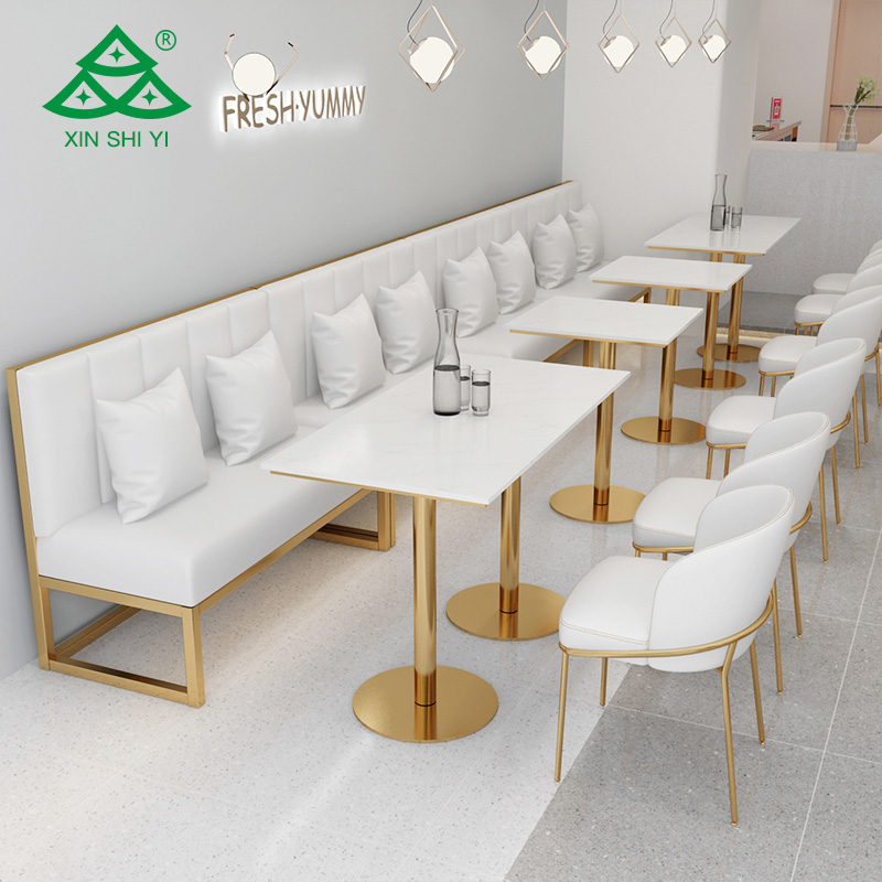 Marble Top S/S Legs Restaurant Furniture Modern Coffee Shop Liesure Furniture