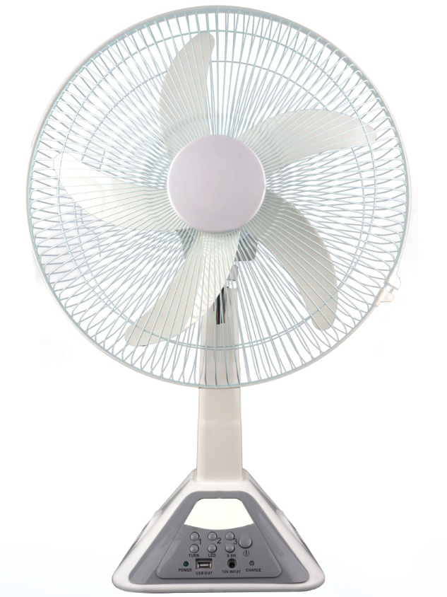 14 inches Multifunction rechargeable table fan with led lights