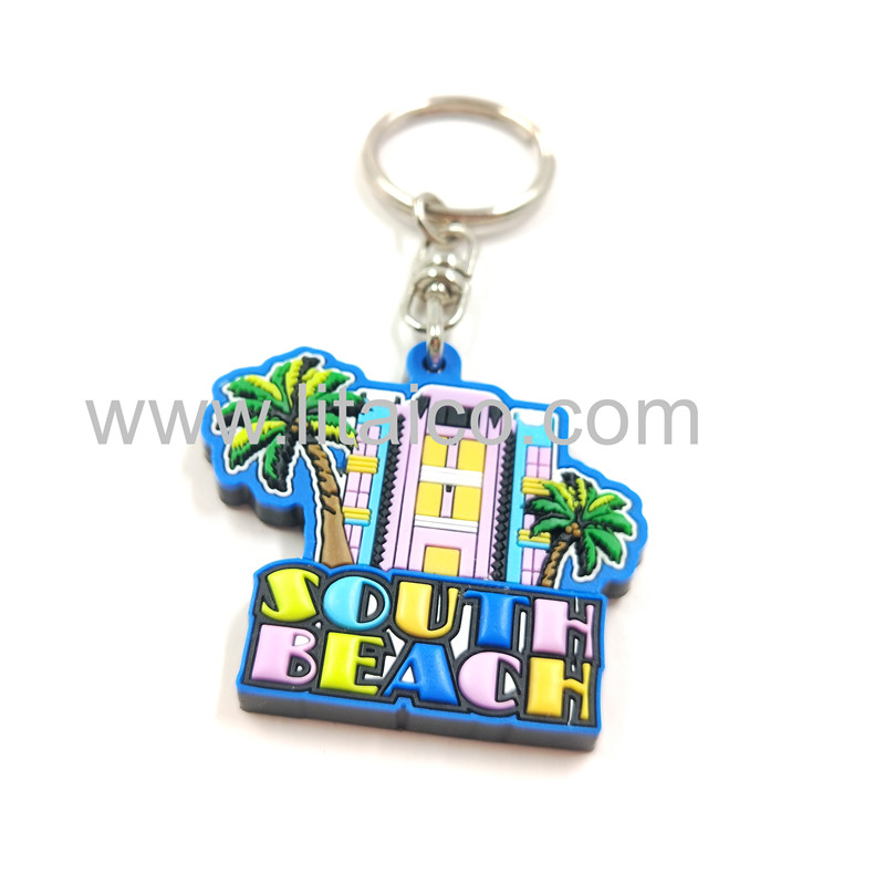 Beach PVC Keychain