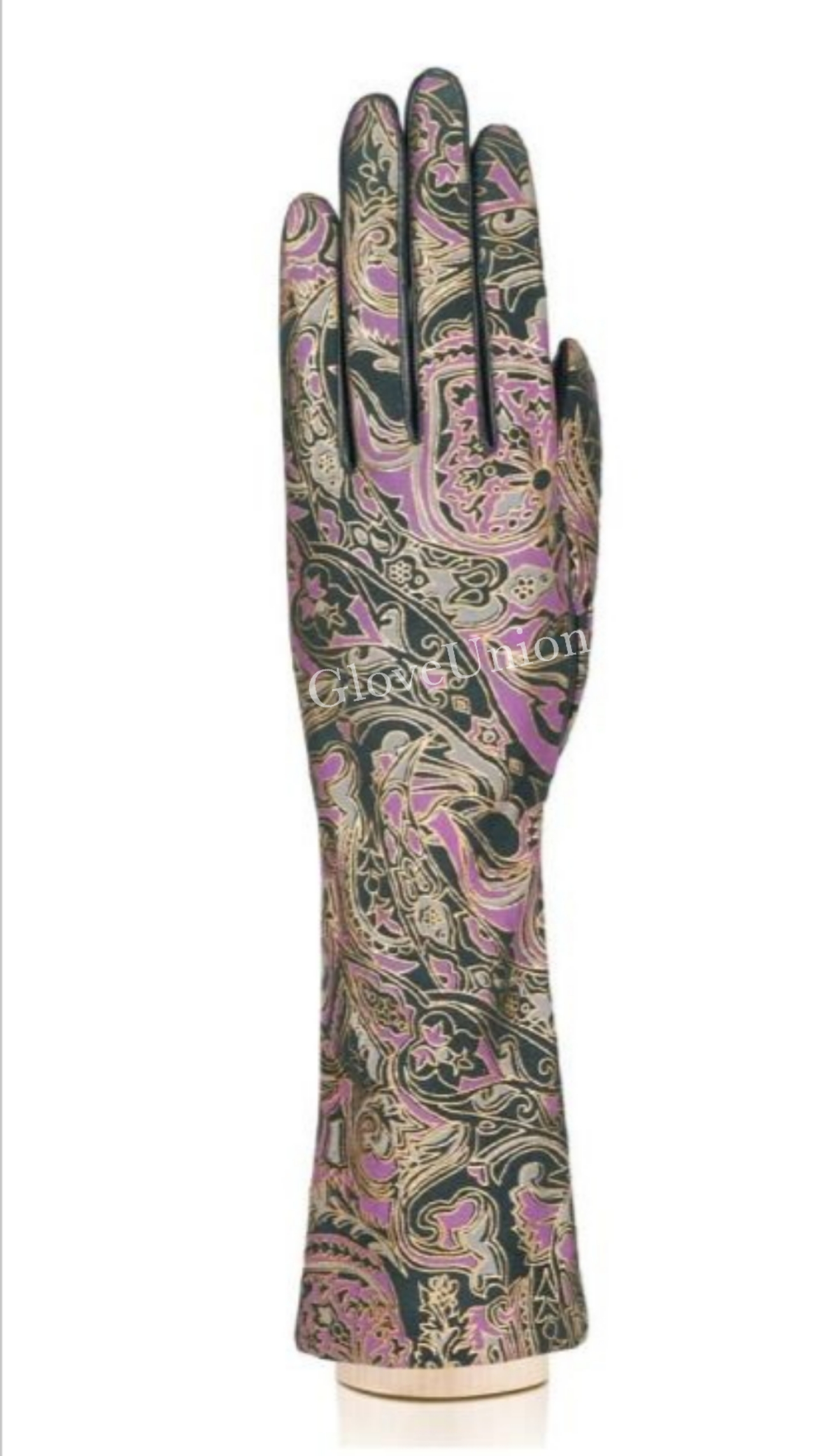 Ladies' printed leather glove