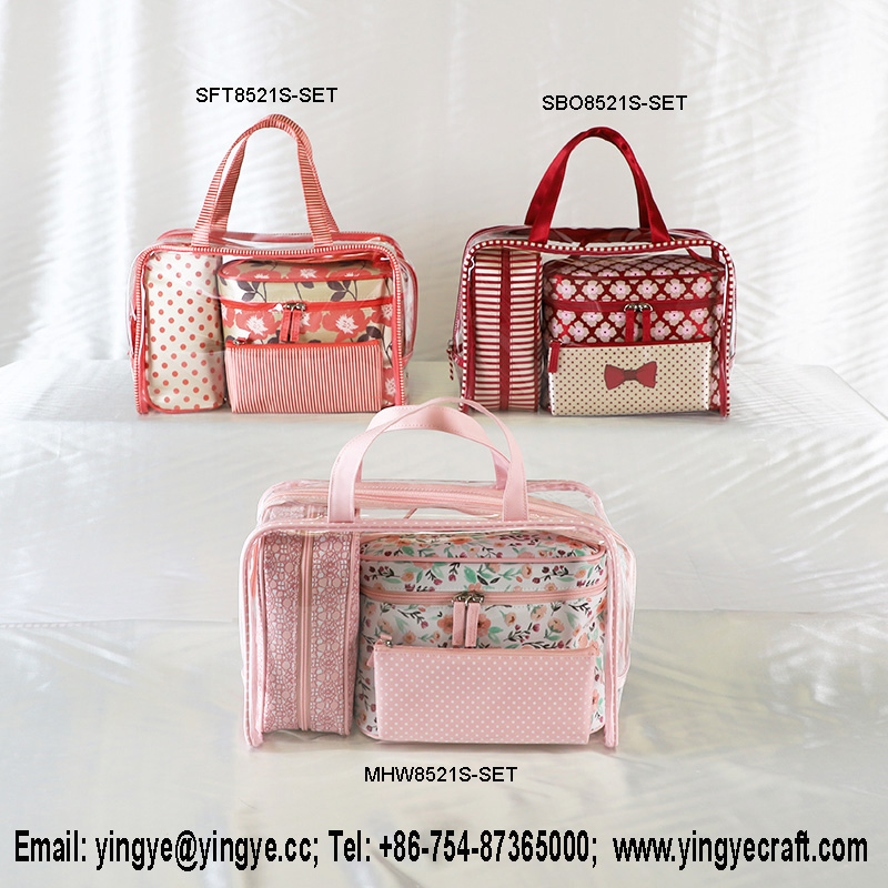 storage set, cosmetic bag set, make-up bag set，pvc bag