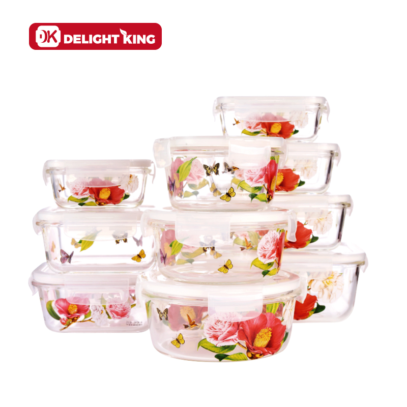 Glass food container